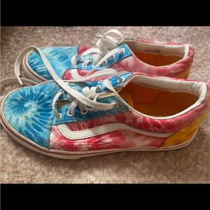 Vans Tie Dye Block Old Skool Lace Up Sneakers Youth size 6